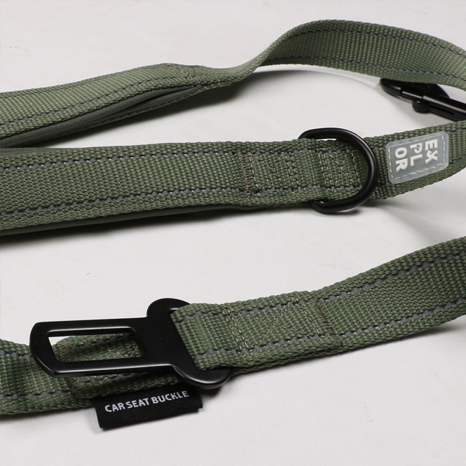 Duvoplus EXPLOR Ultimate Fit On-The-Road-Leine Classic - Undercover Green - 130cm