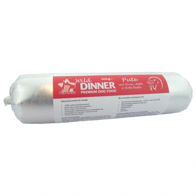 Wild Dinner Gourmet-Wurst Pute mit Hirse