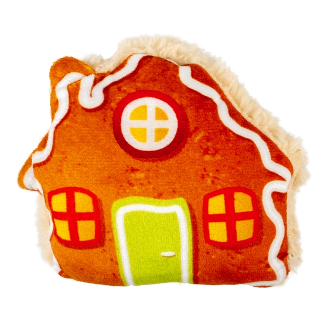 Duvoplus Xmas Fluffy Lebkuchenhaus mit Catnip
