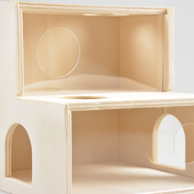 Duvoplus Kletterhaus aus Holz/Plexiglas
