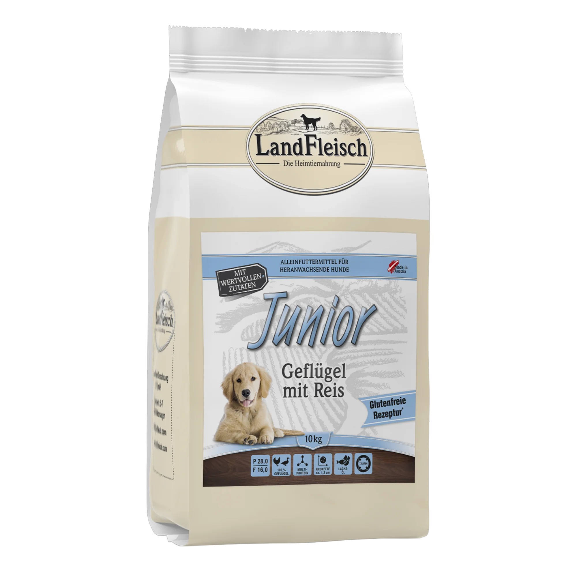 Landfleisch Dog Junior Geflügel mit Reis