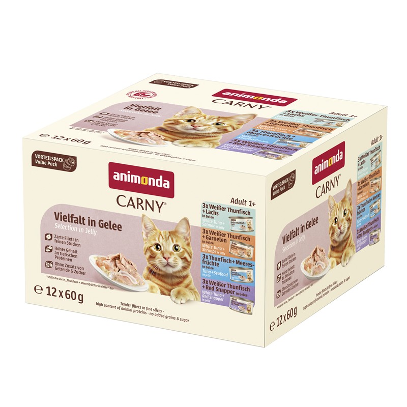 Animonda Cat Carny Fine Fillets Adult Vielfalt in Gelee 12x60g