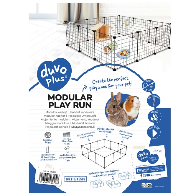 Duvoplus modulares Kleintiergehege - schwarz