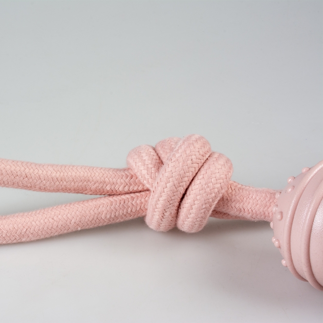 Duvoplus Seilschlaufe mit Knoten & Gummiball - rosa