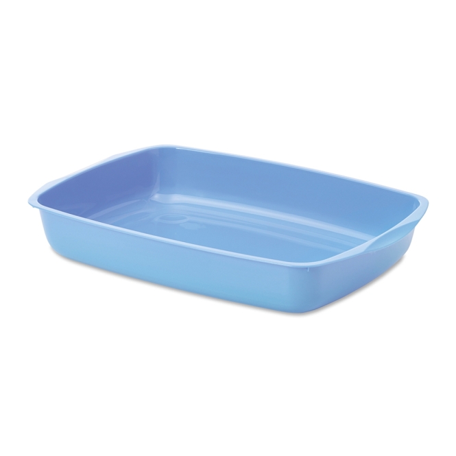 Savic Katzentoilette flach - blau/rosa