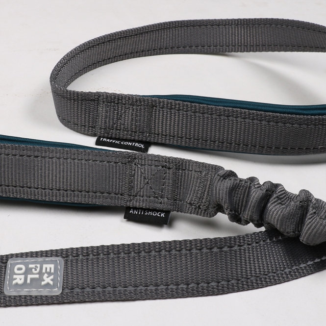 Duvoplus EXPLOR Ultimate Fit 2in1 Leine Classic - petrol blue - 180cm