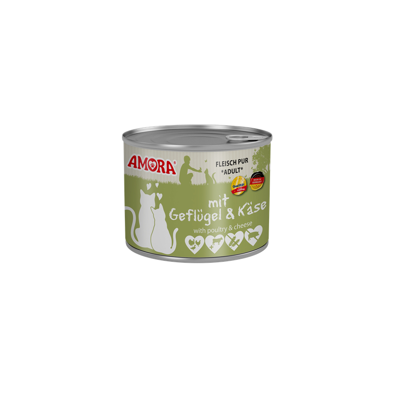 Amora Cat Dose Fleisch Pur mit Geflügel & Käse