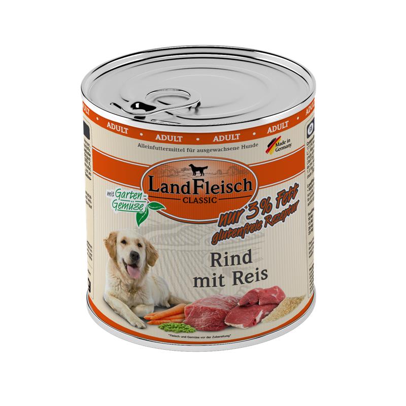 Landfleisch Dog Classic Rind mit Reis & Gartengemüse extra mager