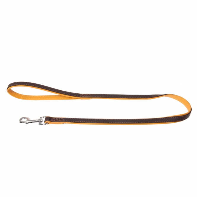 Karlie Vintage Trend Leine - Dunkelbraun/Gelb