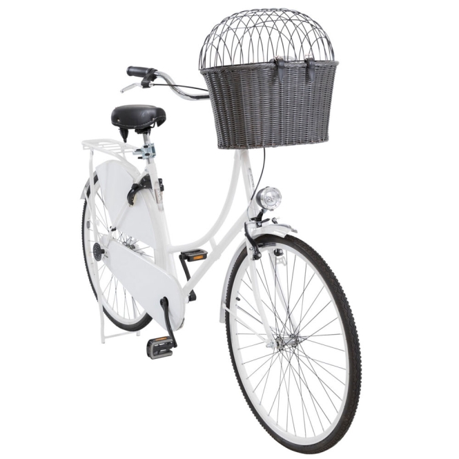 Trixie Front-Fahrradkorb aus Polyrattan