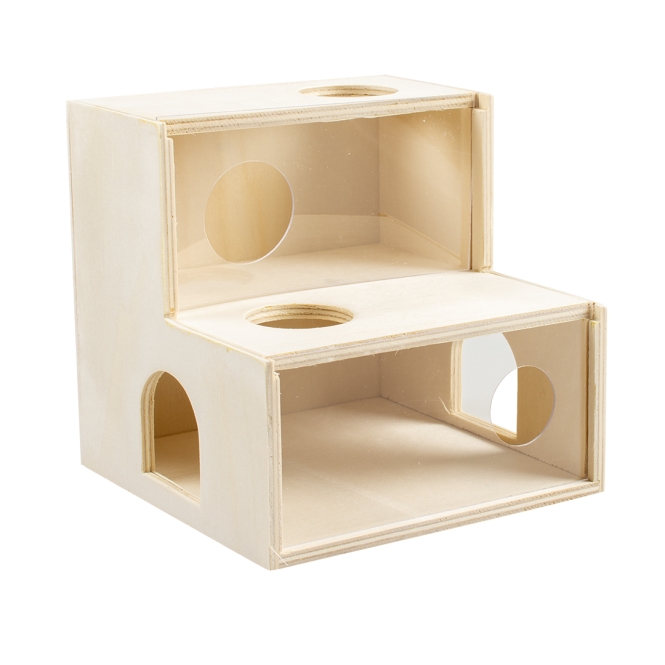 Duvoplus Kletterhaus aus Holz/Plexiglas