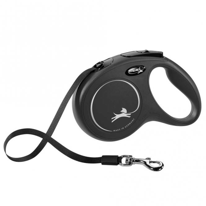 FLEXI Rollleine New CLASSIC Gurt - 5m, bis 25kg