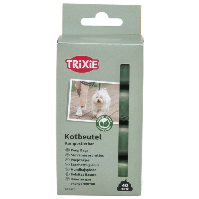 Trixie kompostierbare Hundekotbeutel - 4 × 10 Btl.
