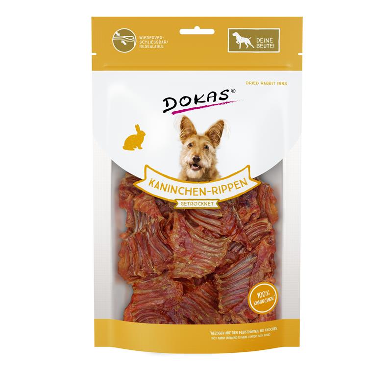 Dokas Dog Snack Kaninchen-Rippen 100 g