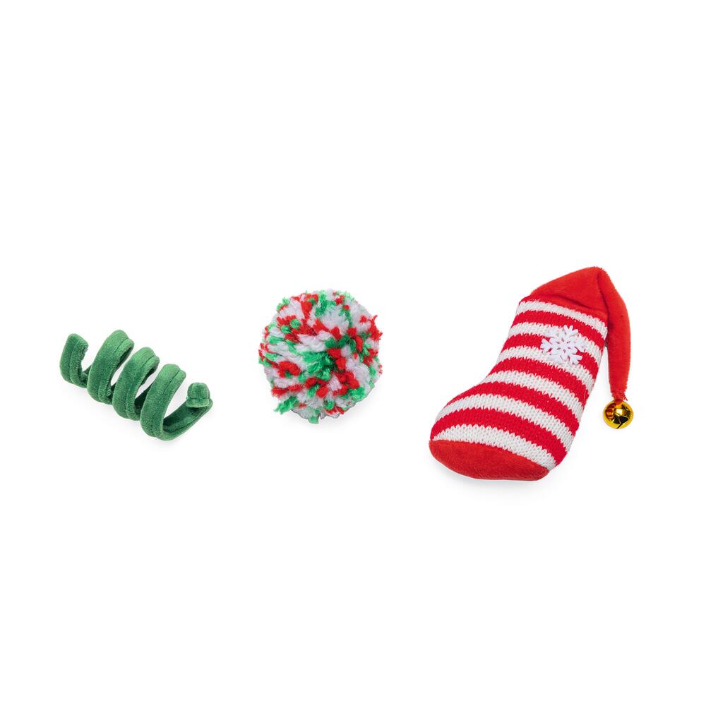 Beeztees Xmas Katzenspielzeug Weihnachtsspaß - 3er-Set