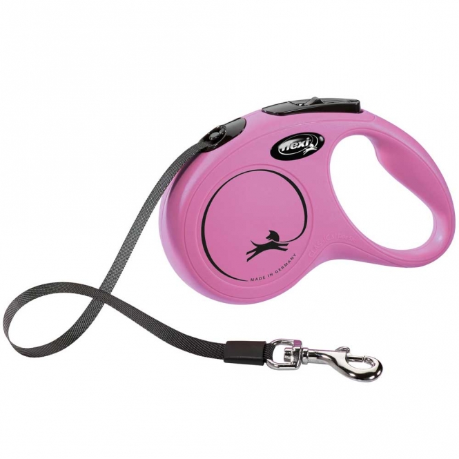 FLEXI Rollleine New CLASSIC Gurt - 5m, bis 15kg