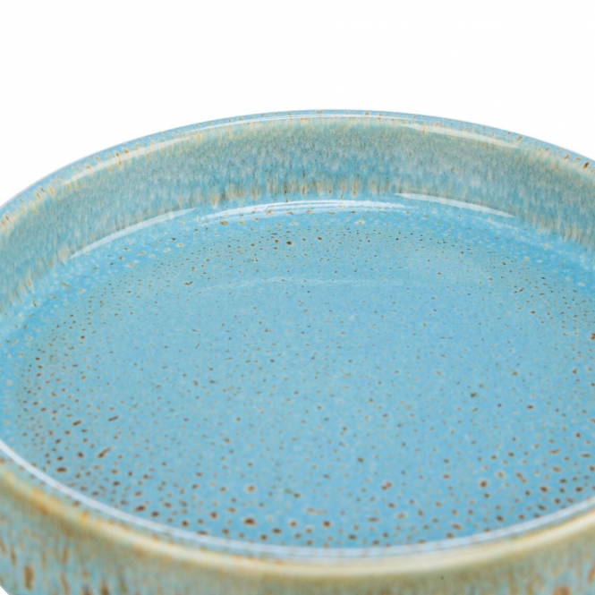 Trixie flacher Keramiknapf mit Musterung - blau