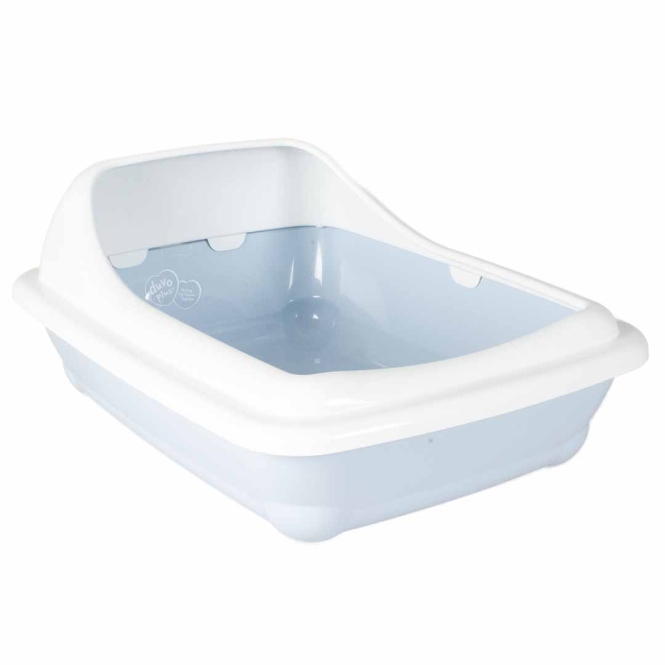 Duvoplus Katzentoilette Birba mit Rand - Azzuro