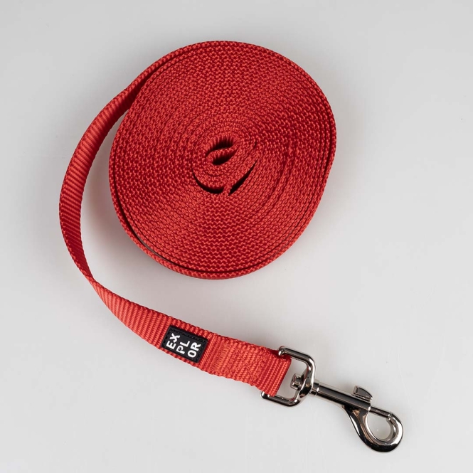 Duvoplus EXPLOR Trackingleine Classic flach - rot - 20mm