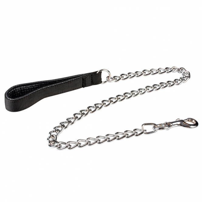 Duvoplus Kettenleine mit gepolstertem Griff - schwarz - 100cm
