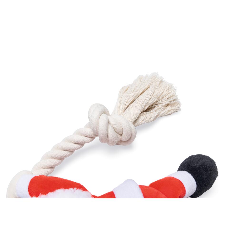 Beeztees Xmas Hundeplüschtier Santa mit Seil