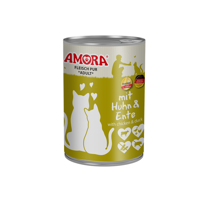 Amora Cat Dose Fleisch Pur mit Huhn & Ente