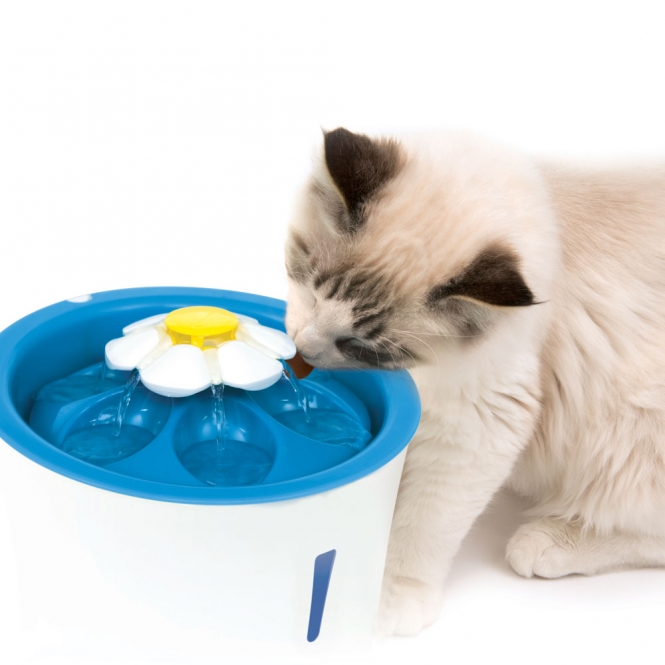 CATIT Blumentrinkbrunnen - 3 L, blau, mit LED