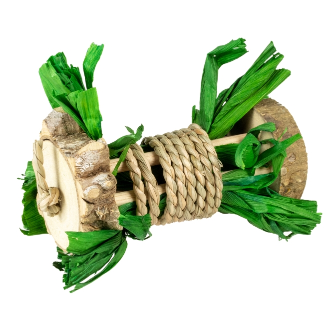 Duvoplus Nagerrolle aus Holz Wasserhyazinthe & Mais