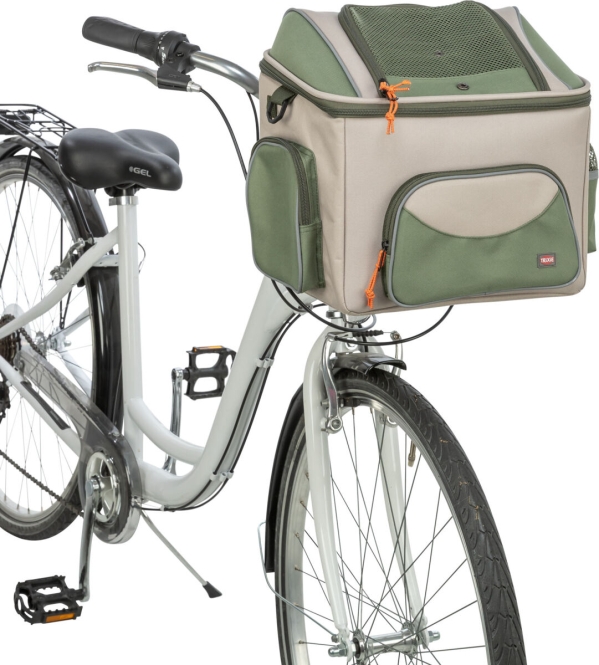 Trixie Front-Fahrradkorb - olivgrün/beige