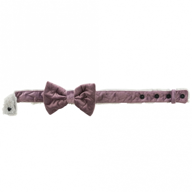 Trixie Halsband Estelle mit Schleife - flieder - 40 mm