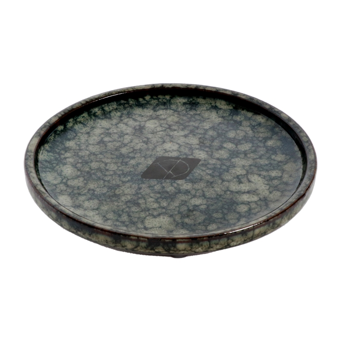 D&D flacher Katzennapf Jasper - green marble