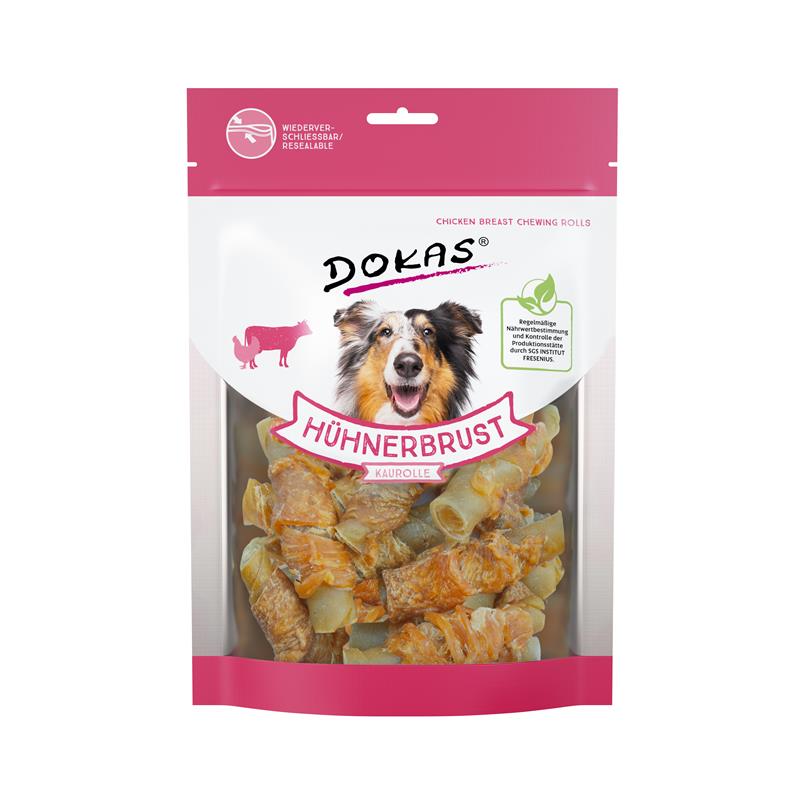 Dokas Dog Snack Hühnerbrust Kaurolle 250 g