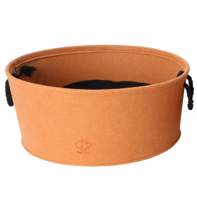D&D Katzenkorb aus Filz - orange