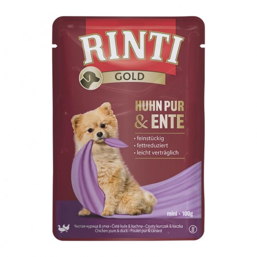 10 x Rinti PB Gold Huhn Pur & Ente 100g