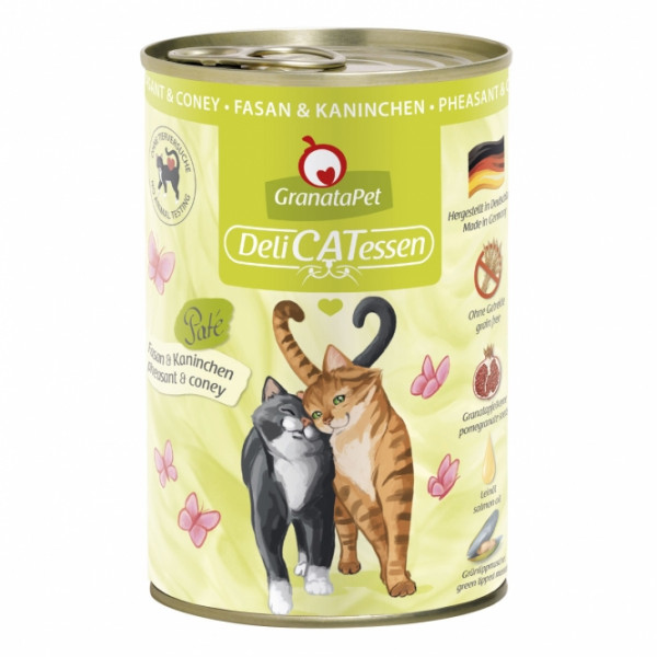 6 x GranataPet Delicatessen Dose Fasan & Kaninchen - 400 g