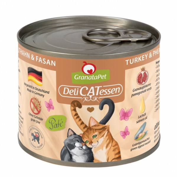 6 x GranataPet Delicatessen Dose Truthahn & Fasan - 200 g