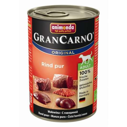 6 x Animonda Dog Dose GranCarno Adult Rindfleisch pur 400g